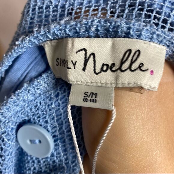 Simply Noelle Womens Blue Mini Dress Size S/M Sequins Mesh Lined Sleeveless - Picture 4 of 5